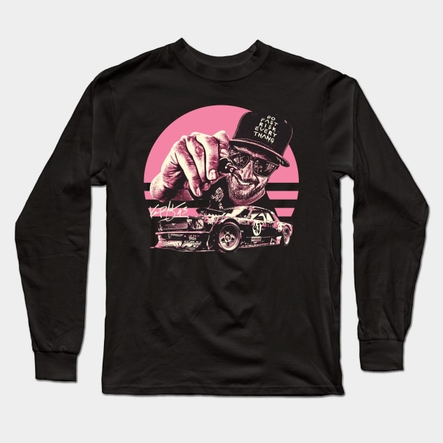 Ken Block pink Long Sleeve T-Shirt by Bingung Mikir Nama Design